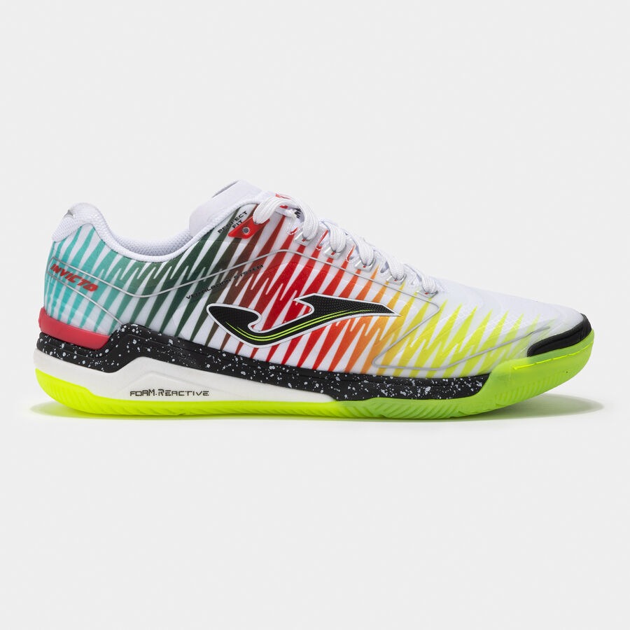 Zapatillas fútbol sala Invicto 25 indoor blanco amarillo rojo