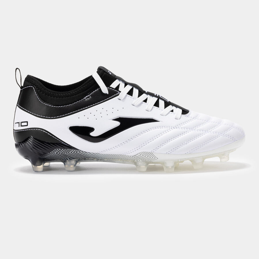 Botas fútbol Numero-10 24 terreno firme FG blanco negro