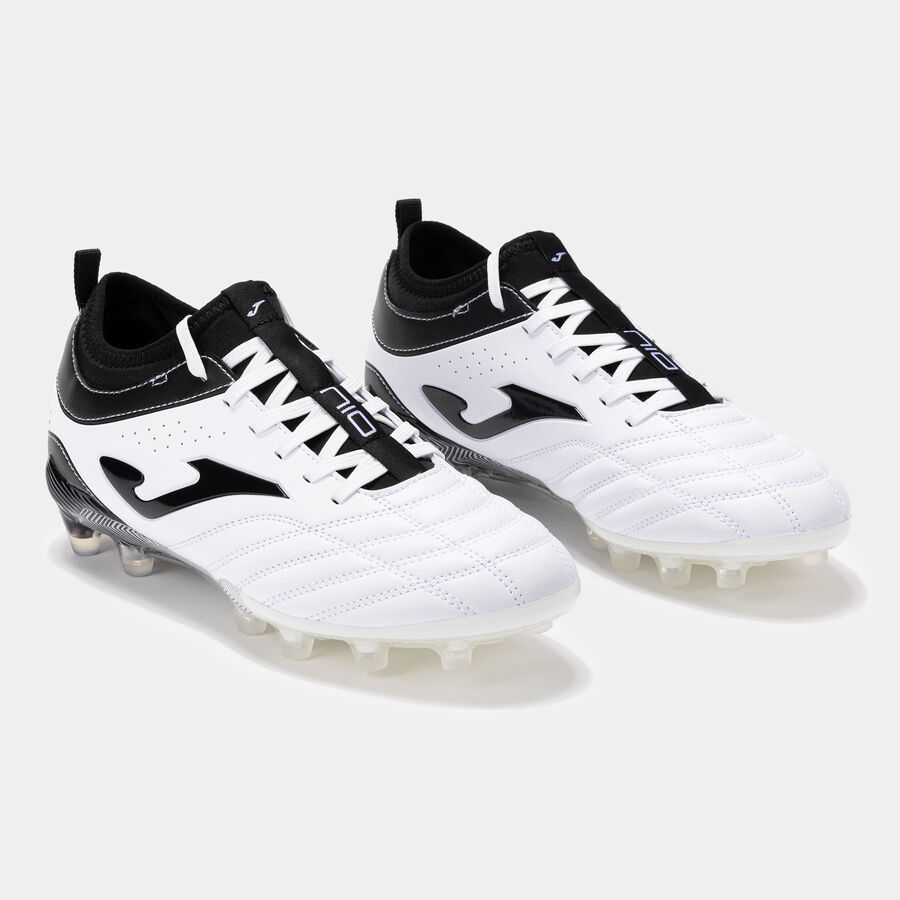 Botas fútbol Numero-10 24 terreno firme FG blanco negro