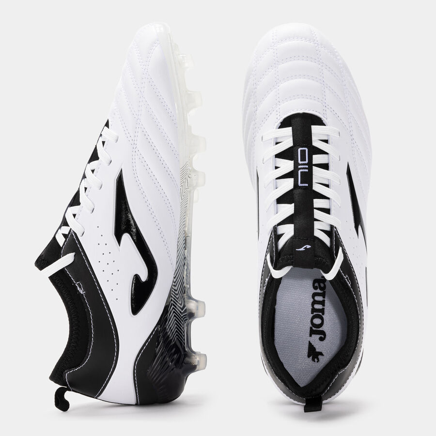 Botas fútbol Numero-10 24 terreno firme FG blanco negro