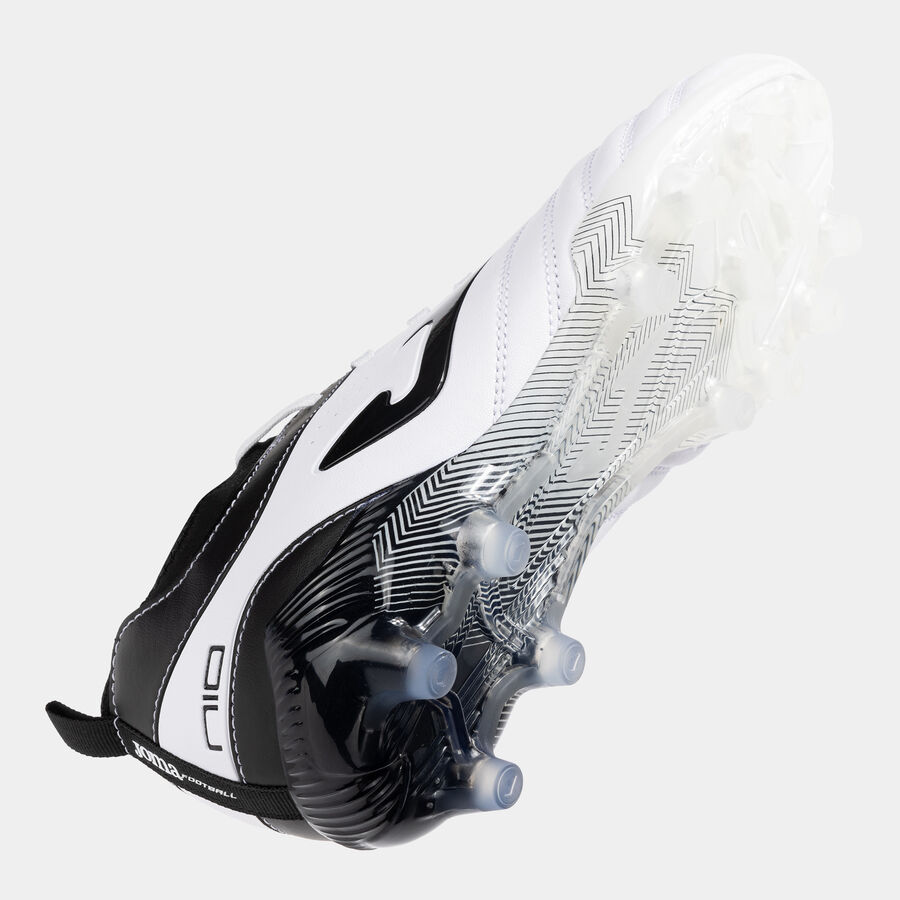 Botas fútbol Numero-10 24 terreno firme FG blanco negro