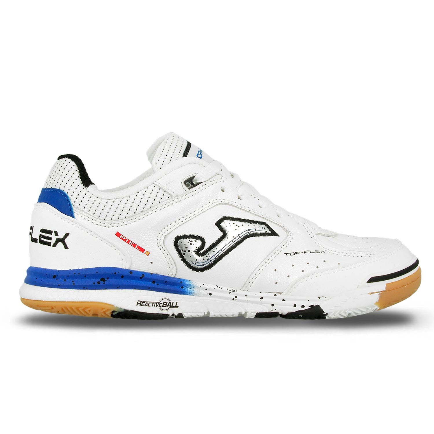 Zapatillas fútbol sala piel Joma Top Flex Rebound IN blancas