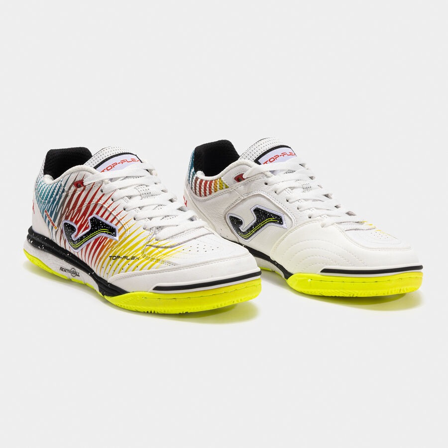 Zapatillas fútbol sala Top Flex Rebound 25 indoor blanco amarillo rojo