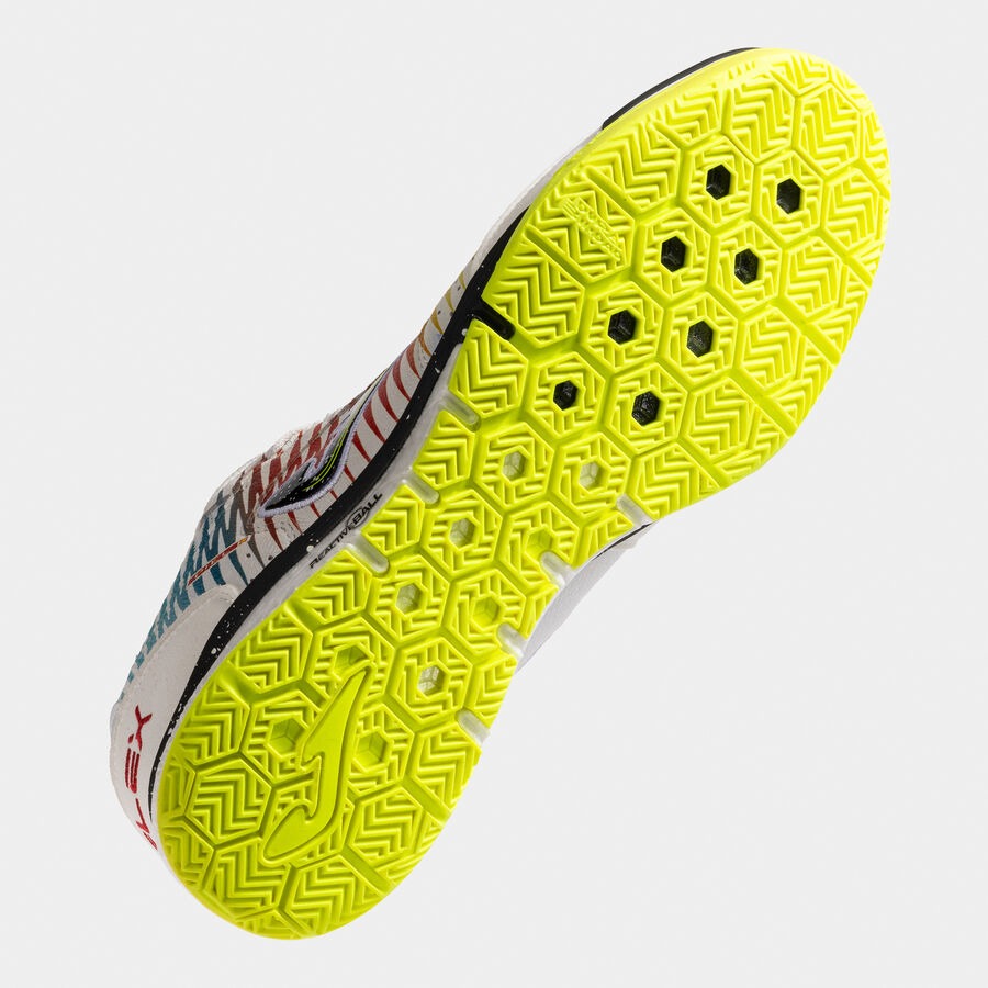 Zapatillas fútbol sala Top Flex Rebound 25 indoor blanco amarillo rojo