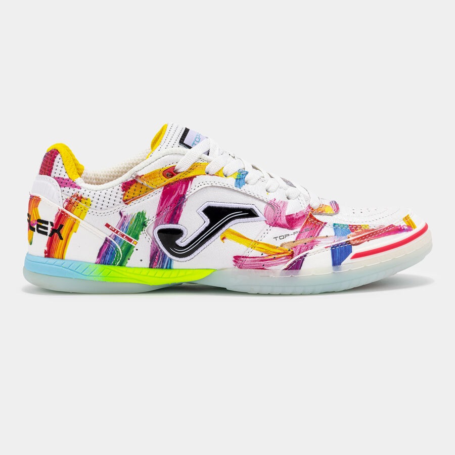 Zapatillas fútbol sala Top flex 26 Graffiti indoor blanco