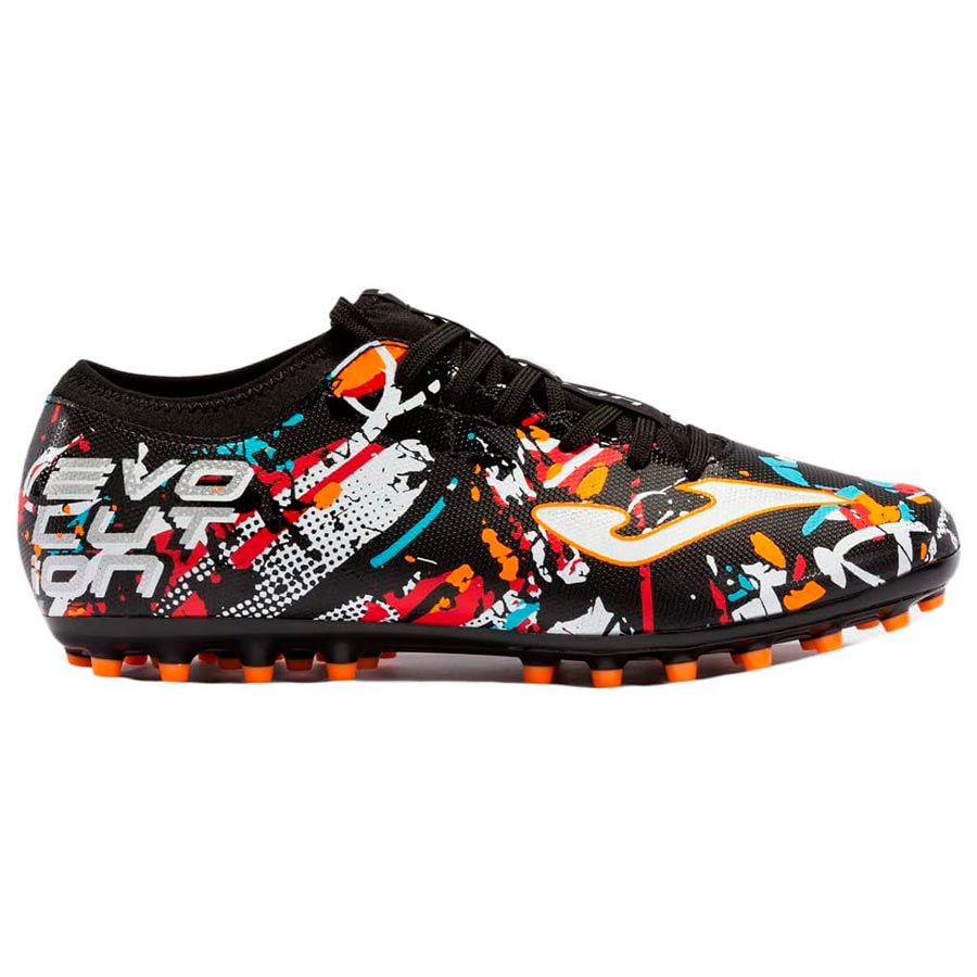 Joma Men's Evolution 2316 White Black Orange Artificial Grass Boat Shoes, multicoloured, 2 Men