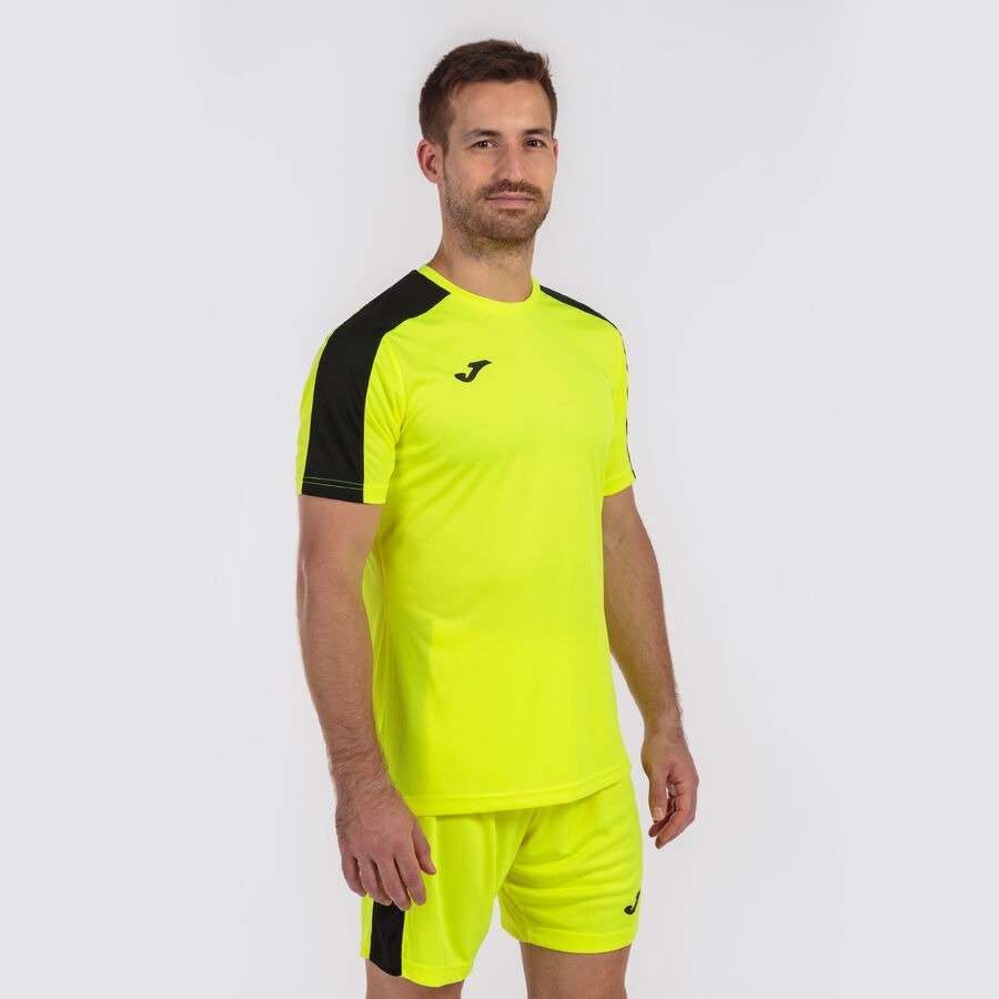 Camiseta manga corta hombre Academy III amarillo flúor negro
