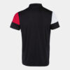 Polo manga corta hombre Crew V negro rojo