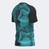 Camiseta manga corta hombre Challenge negro turquesa