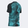 Camiseta manga corta hombre Challenge negro turquesa