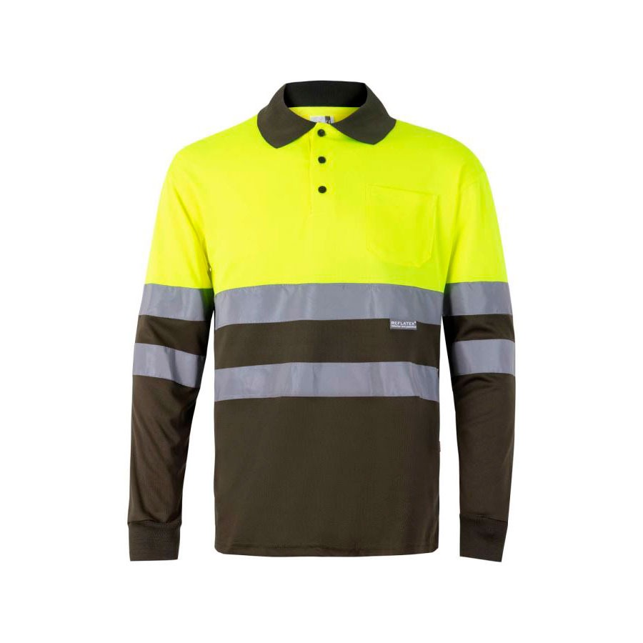 Polo bicolor manga larga
