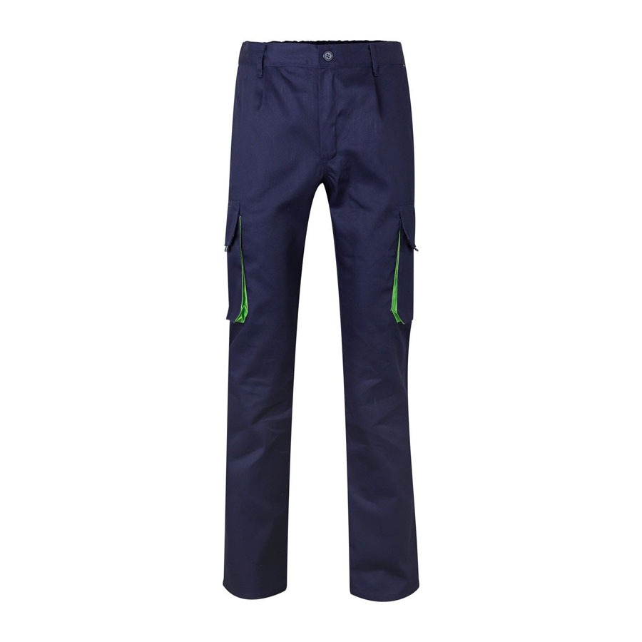 Pantalón bicolor multibolsillos