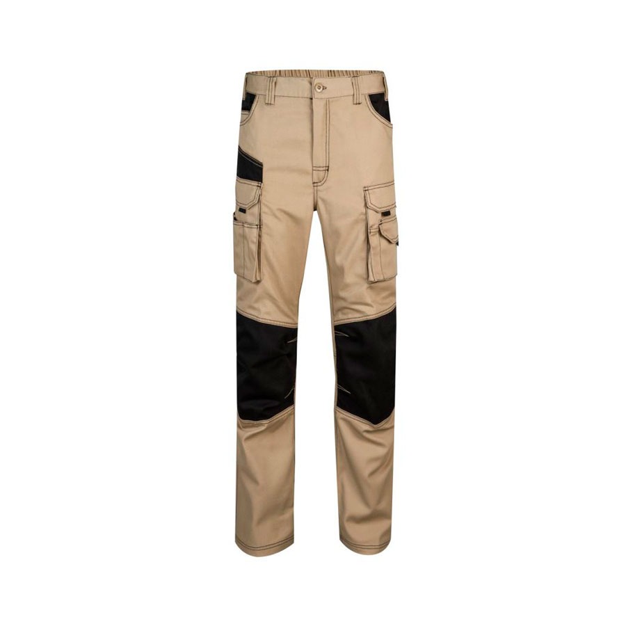 Pantalón canvas bicolor multibolsillos