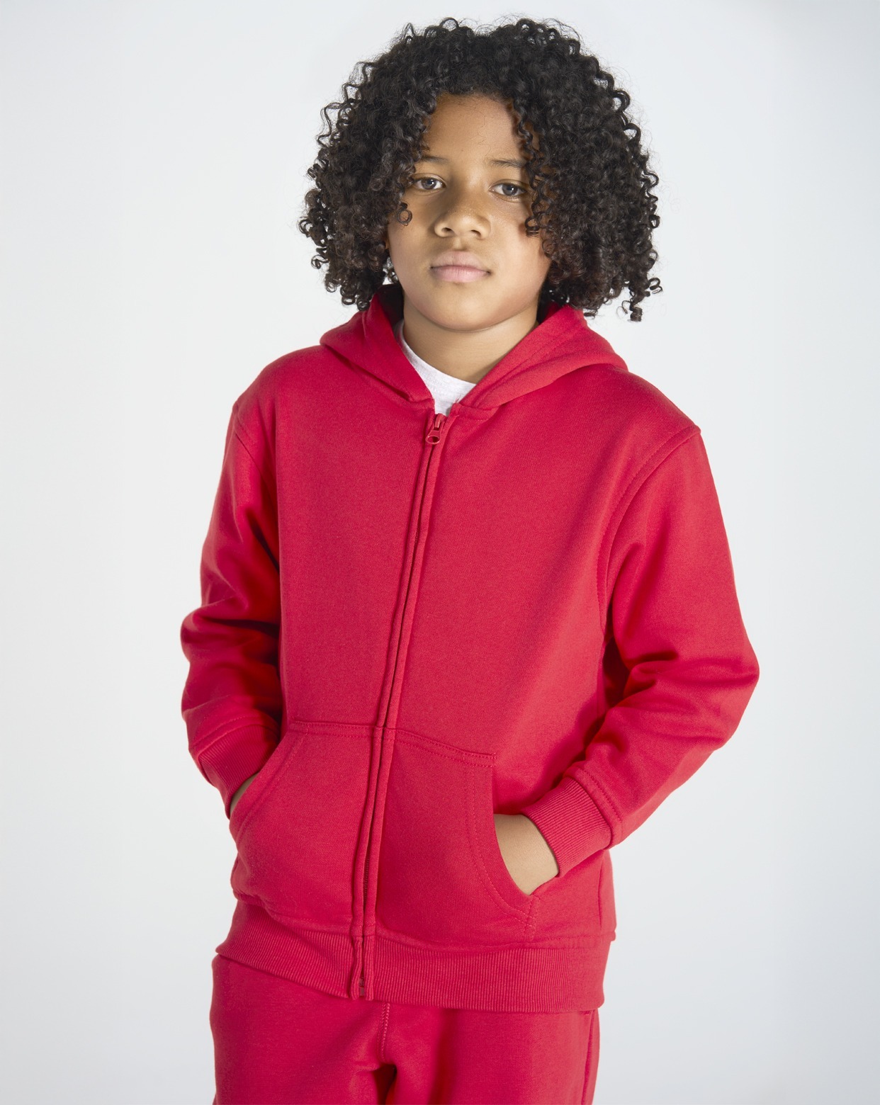 Sudadera gorro y cremallera infantil